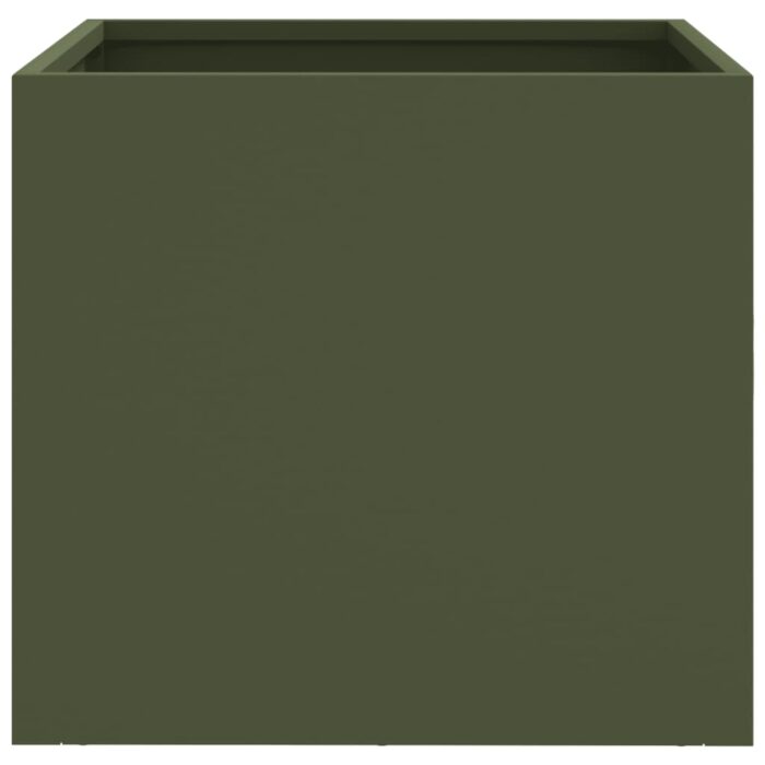 Jardinière vert olive 32x30x29 cm acier – Image 3