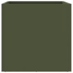 Jardinière vert olive 32x30x29 cm acier – Image 4