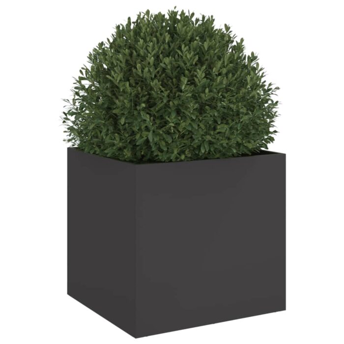Jardinière noir 42x40x39 cm acier – Image 2