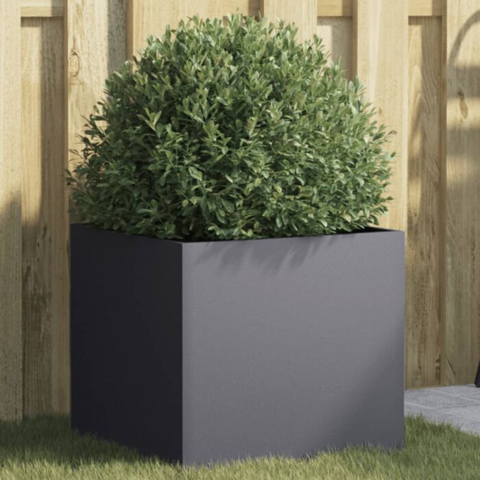 Jardinière anthracite 42x40x39 cm acier – Image 1