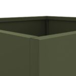 Jardinière vert olive 42x40x39 cm acier – Image 5