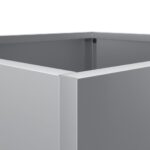 Jardinière argenté 42x40x39 cm acier galvanisé – Image 5
