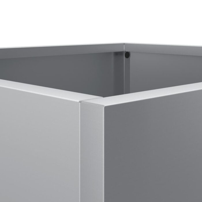 Jardinière argenté 42x40x39 cm acier galvanisé – Image 5
