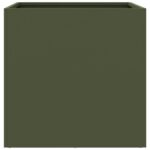 Jardinière vert olive 49x47x46 cm acier – Image 4
