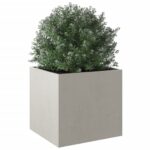 Jardinière argenté 49x47x46 cm acier inoxydable – Image 2