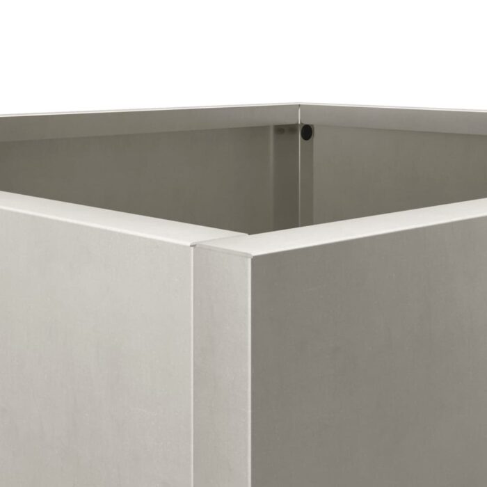 Jardinière argenté 49x47x46 cm acier inoxydable – Image 6