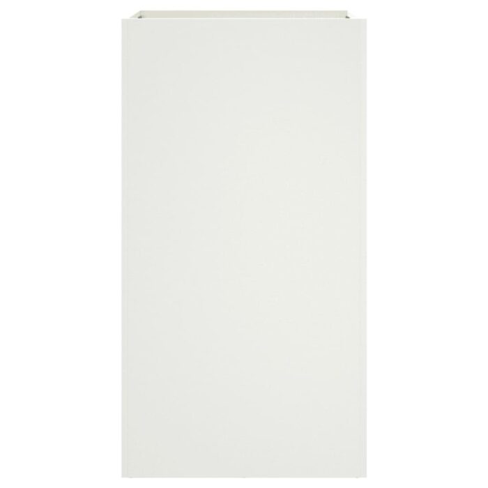 Jardinière blanc 42x38x75 cm acier – Image 3