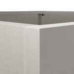 Jardinière argenté 42x38x75 cm acier inoxydable – Image 5