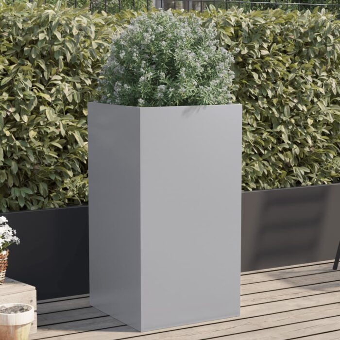 VXL8721012364400_m_en_hd_1.jpg Jardinière argenté 42x38x75 cm acier galvanisé – Image 1