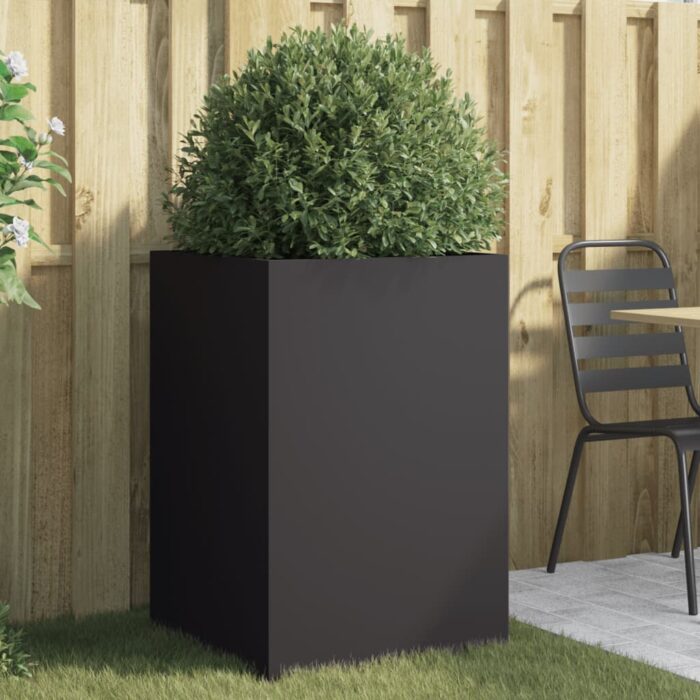 Jardinière noir 52x48x75 cm acier – Image 1