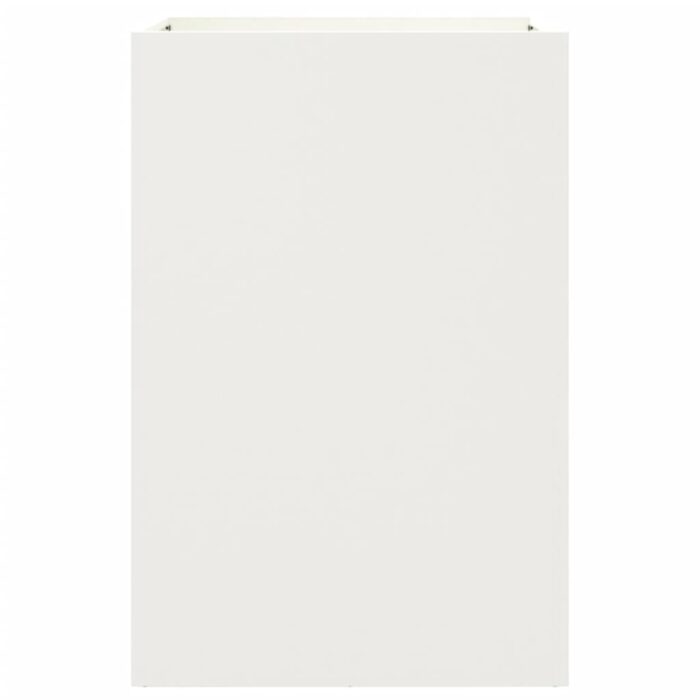 Jardinière blanc 52x48x75 cm acier – Image 3