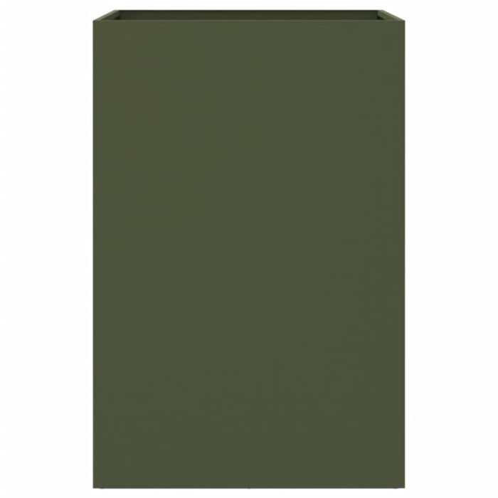 Jardinière vert olive 52x48x75 cm acier – Image 4