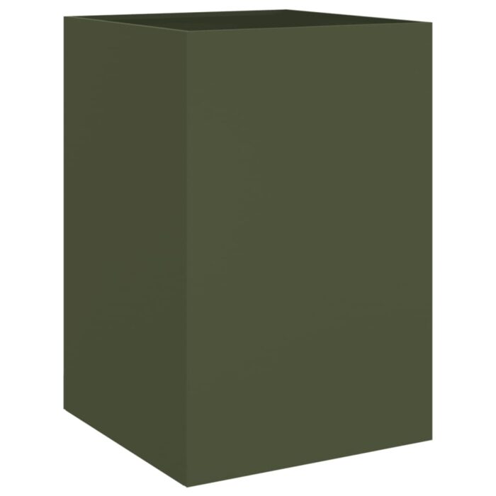 Jardinière vert olive 52x48x75 cm acier – Image 5
