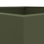 Jardinière vert olive 52x48x75 cm acier – Image 6