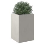 Jardinière argenté 52x48x75 cm acier inoxydable – Image 2