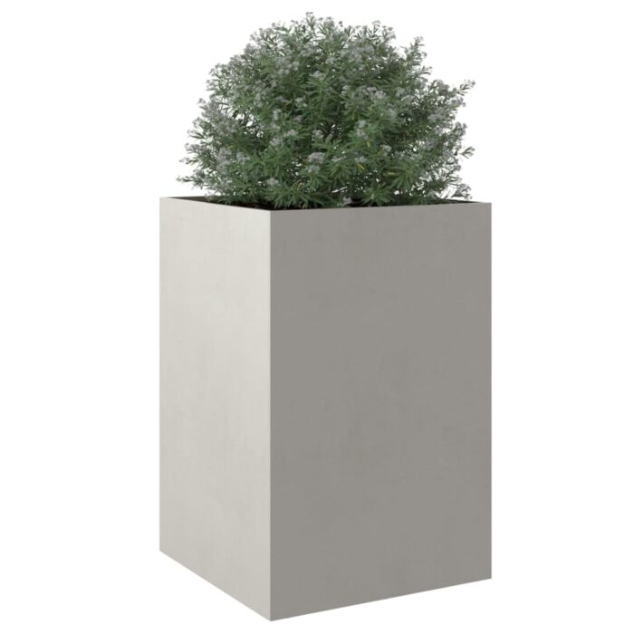 Jardinière argenté 52x48x75 cm acier inoxydable – Image 2