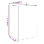 Jardinière argenté 52x48x75 cm acier inoxydable – Image 8