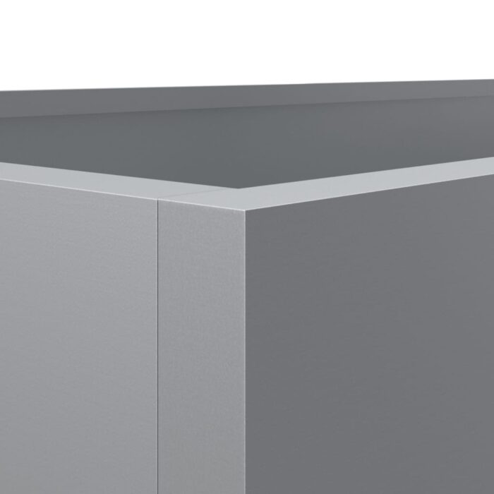 Jardinière argenté 62x47x46 cm acier galvanisé – Image 6
