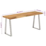 Banc avec bord vivant 105 cm bois d'acacia massif – Image 7