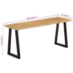 Banc avec bord vivant 105 cm bois de manguier massif – Image 7