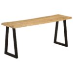 Banc avec bord vivant 105 cm bois de manguier massif – Image 9