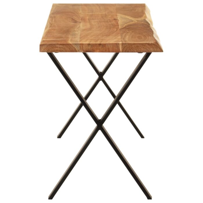 Banc avec bord vivant 105 cm bois d'acacia massif – Image 2