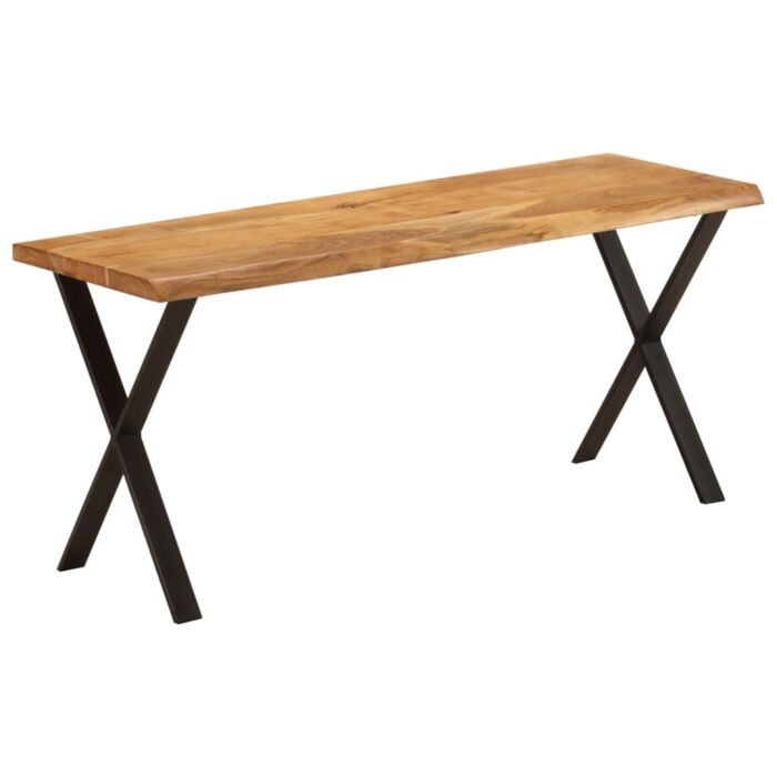Banc avec bord vivant 105 cm bois d'acacia massif – Image 3