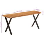 Banc avec bord vivant 105 cm bois d'acacia massif – Image 7