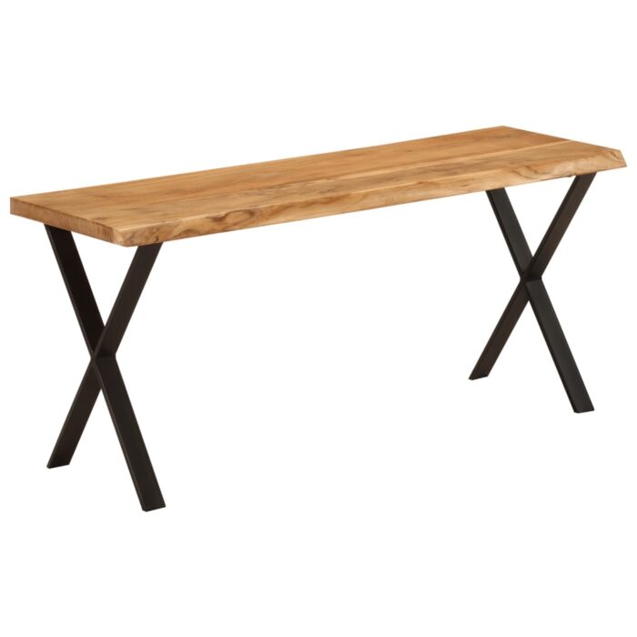 Banc avec bord vivant 105 cm bois d'acacia massif – Image 8