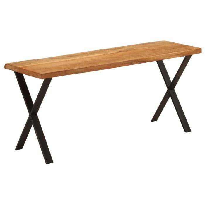 Banc avec bord vivant 105 cm bois d'acacia massif – Image 9