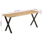 Banc avec bord vivant 105 cm bois de manguier massif – Image 7