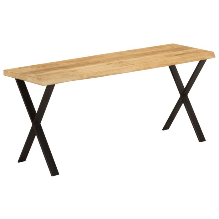 Banc avec bord vivant 105 cm bois de manguier massif – Image 8