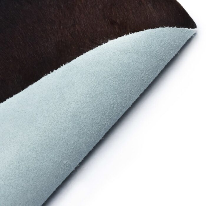 Tapis en peau de vache véritable noir 180x220 cm – Image 2