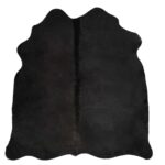 Tapis en peau de vache véritable noir 180x220 cm – Image 6