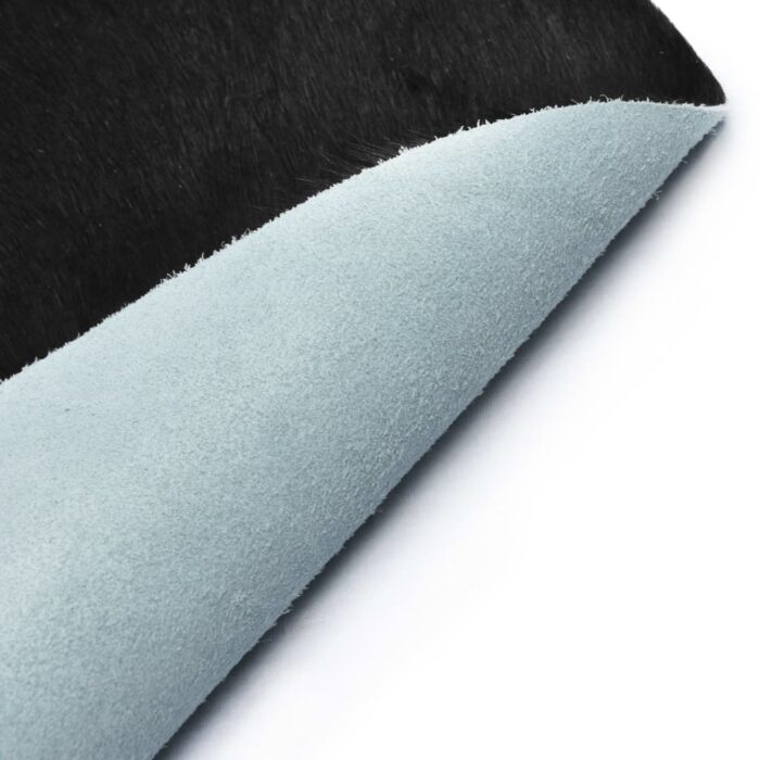 Tapis en peau de vache véritable noir et blanc 180x220 cm – Image 2