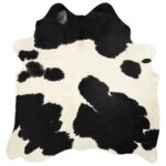 Tapis en peau de vache véritable noir et blanc 180x220 cm – Image 4