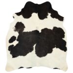 Tapis en peau de vache véritable noir et blanc 180x220 cm – Image 5