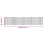 Tapis rectangulaire gris 60x300 cm bambou – Image 6