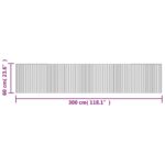 Tapis rectangulaire marron foncé 60x300 cm bambou – Image 6