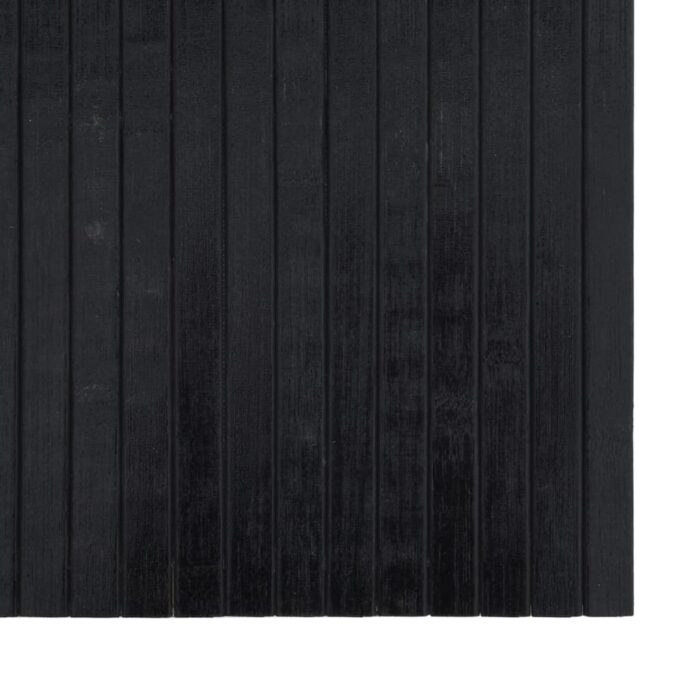 Tapis rectangulaire noir 60x500 cm bambou – Image 4