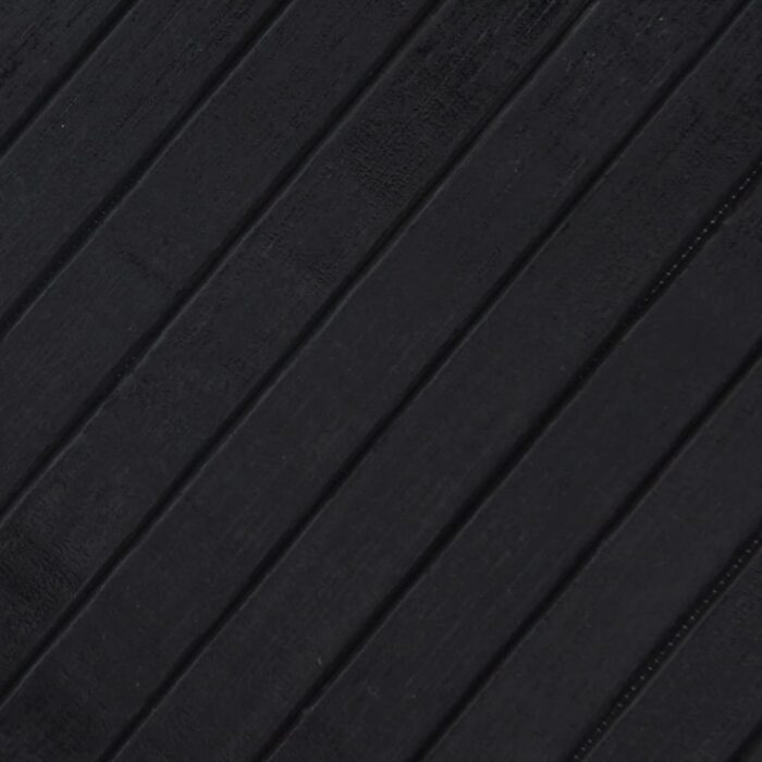 Tapis rectangulaire noir 60x500 cm bambou – Image 5