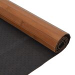 Tapis rectangulaire marron 60x500 cm bambou – Image 3