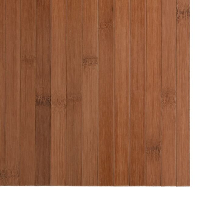 Tapis rectangulaire marron 60x500 cm bambou – Image 4