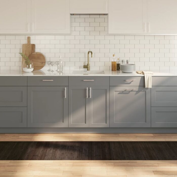 Tapis rectangulaire marron foncé 60x500 cm bambou – Image 1