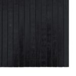 Tapis rectangulaire noir 70x400 cm bambou – Image 4