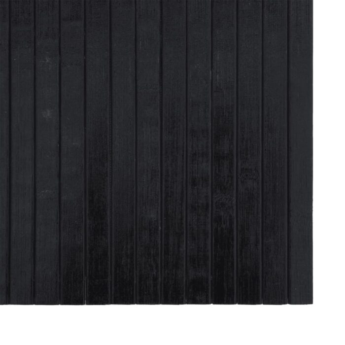 Tapis rectangulaire noir 70x400 cm bambou – Image 4