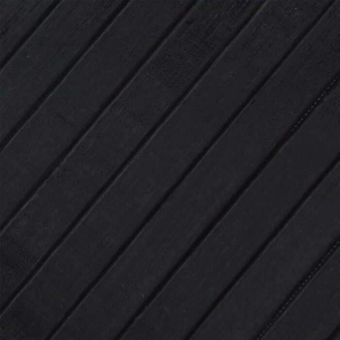 Tapis rectangulaire noir 70x400 cm bambou – Image 5
