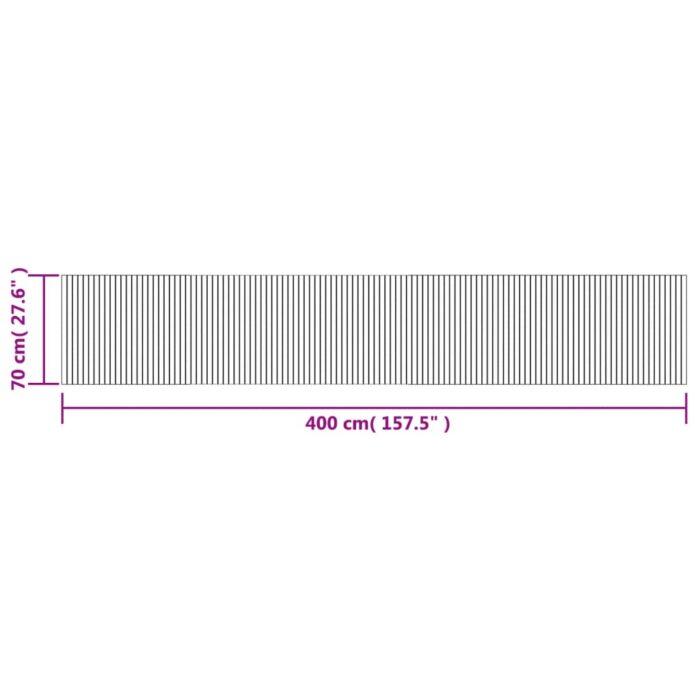 Tapis rectangulaire noir 70x400 cm bambou – Image 6