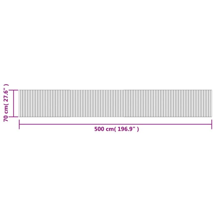 Tapis rectangulaire marron 70x500 cm bambou – Image 6