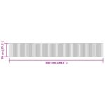 Tapis rectangulaire gris 70x500 cm bambou – Image 6